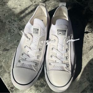 Converse All Star ⭐️ women's size 10, White slip-ons